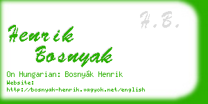 henrik bosnyak business card