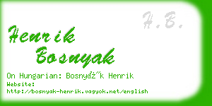 henrik bosnyak business card